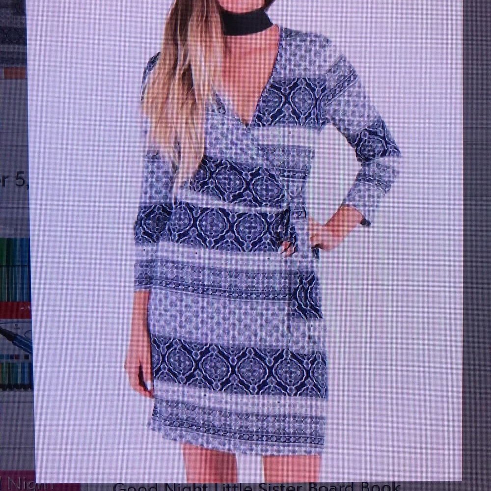 Blue wrap dress small